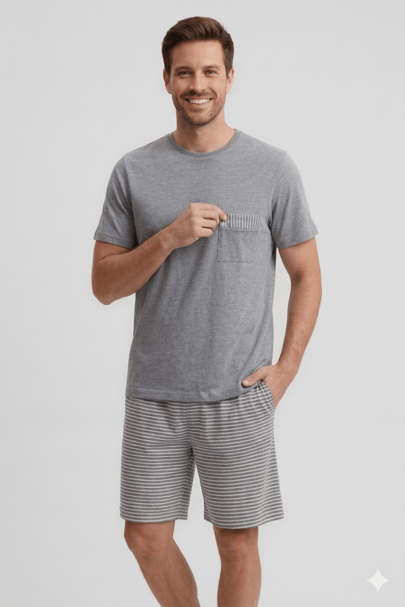 Pijama Masculino Curto Trifil Mescla