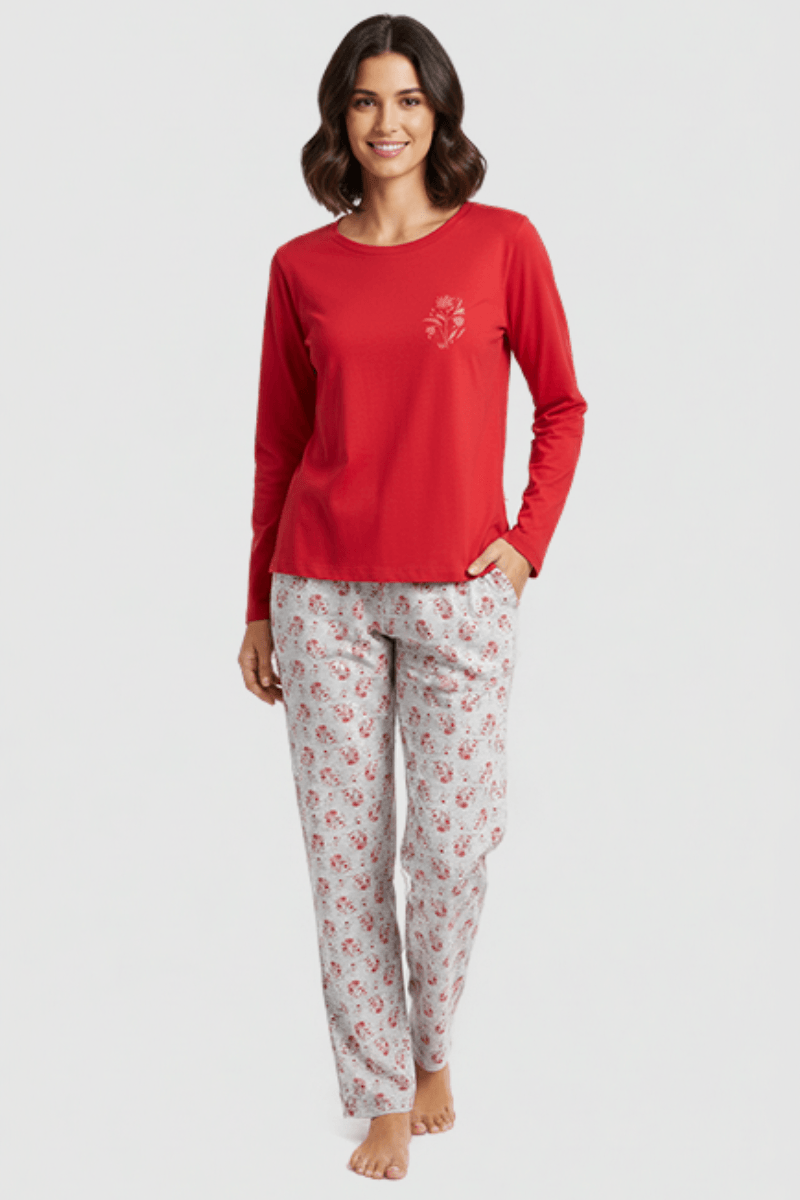 Pijama Feminino Longo Trifil Floral - Viscose e Elastano